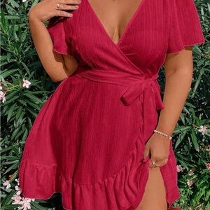 SHEIN Vibrant Red Mini Dress